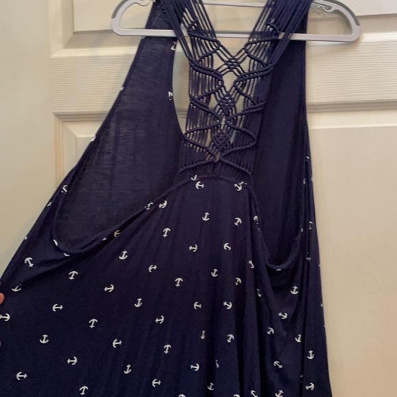 EUC Maurices Blue Tank with White Anchors & Macrame Racerback, Size 3x - Picture 8 of 8